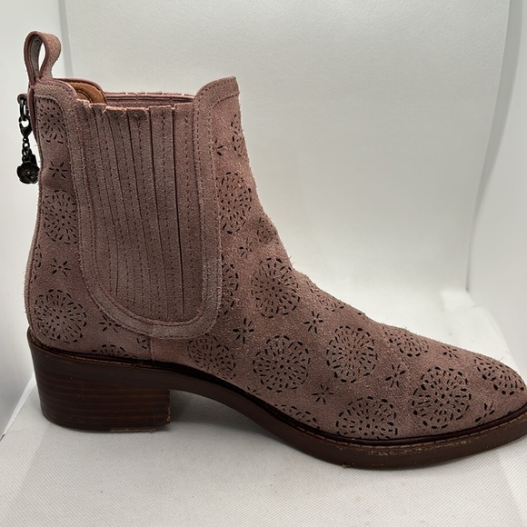 Coach Bowery Chelsea Boot With Cut Out - Tea Rose Size 9 - Picture 4 of 12